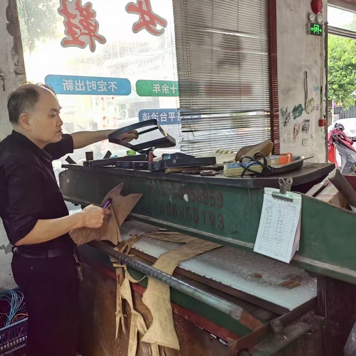Hand stitching on sewing machine